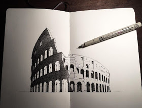 05-Colosseum-Mark-Poulier-Eclectic-Mixture-of-Architectural-Drawings-www-designstack-co