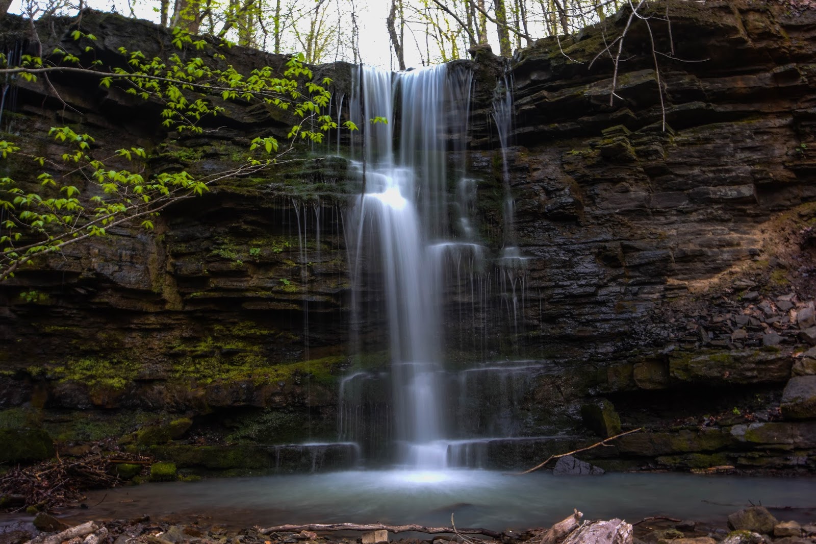 Rick's Hiking Blog Hurricane Creek Waterfalls, Blue Hole SIA, Arkansas