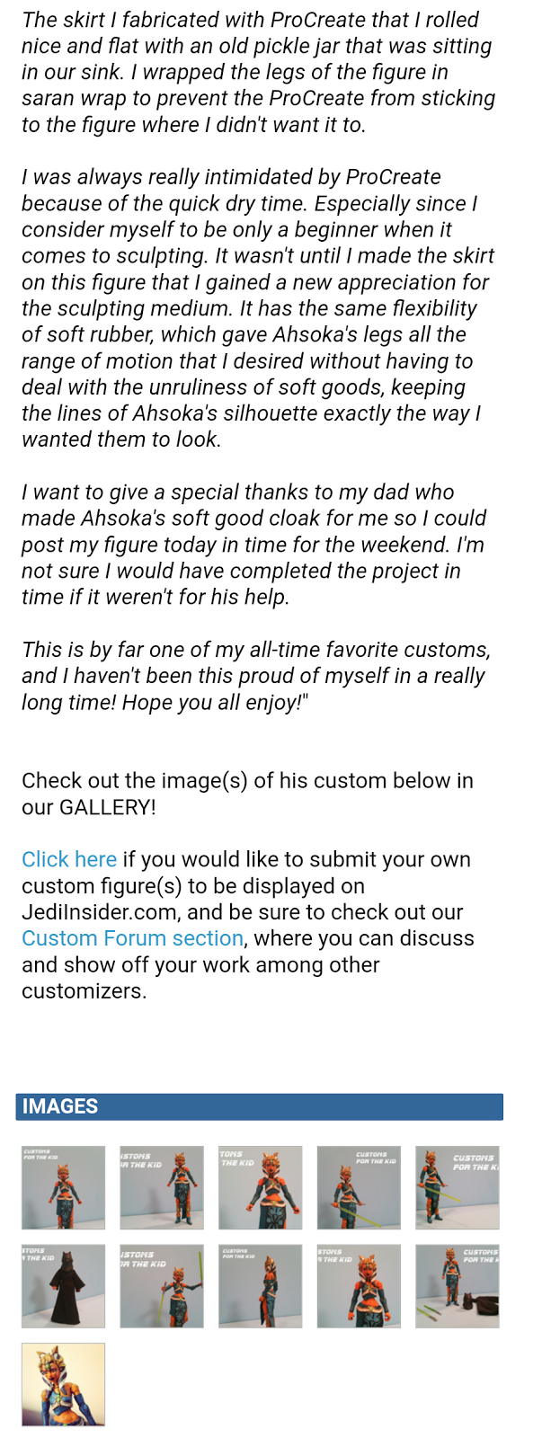 Star Wars Customs for the Kid CLONE WARS "AHSOKA TANO ZYGERRIAN