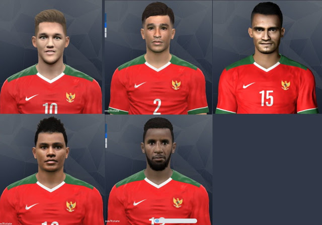 PES 2017 Timnas Indonesia Face Pack Patch PES Terbaru PES 2017 Timnas Indonesia Face Pack Patch PES Terbaru