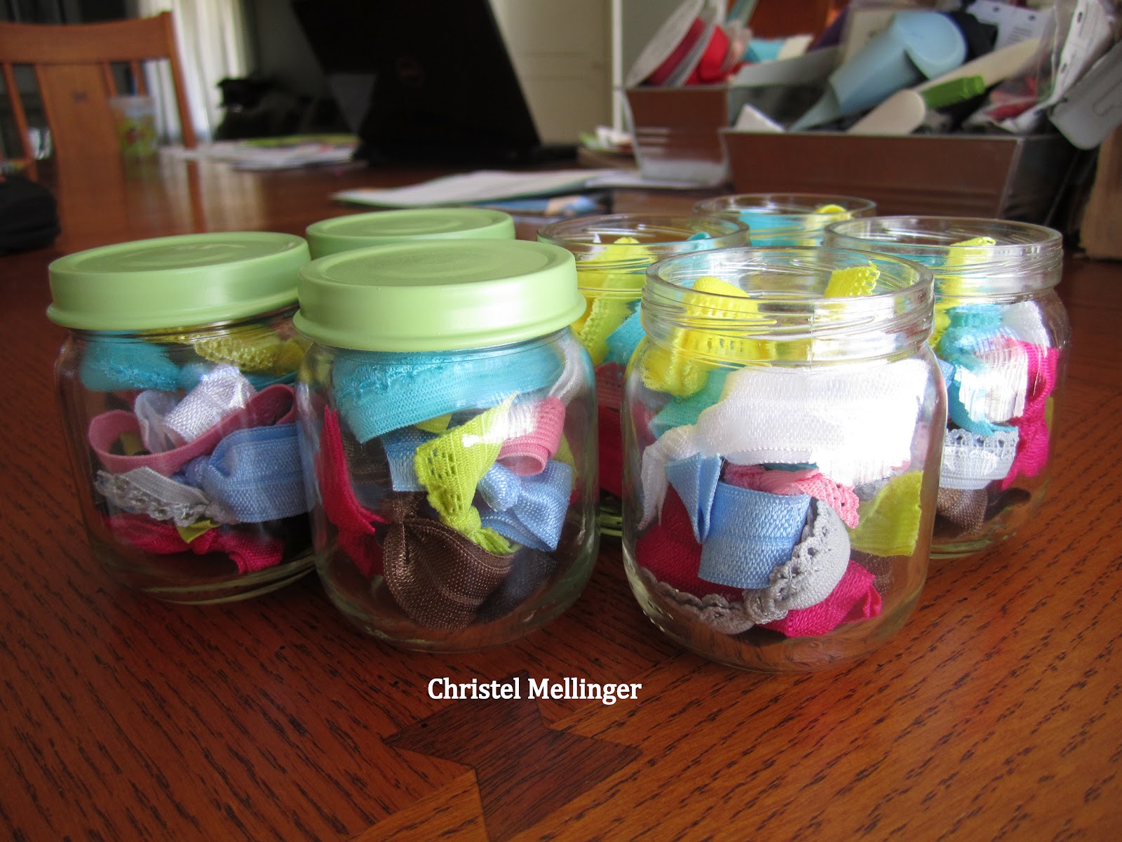 Christel's Crafty Creations Hair Ties in a Jar