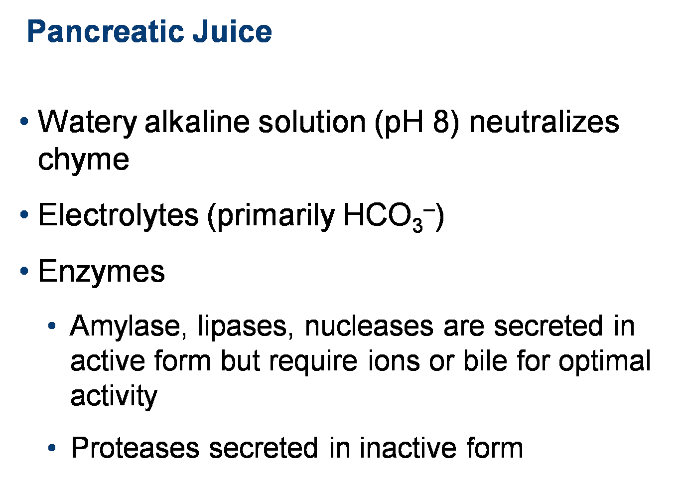 Brenda's A & P Eportfolio Objective 60 & 61 Pancreatic juices and chemical forms
