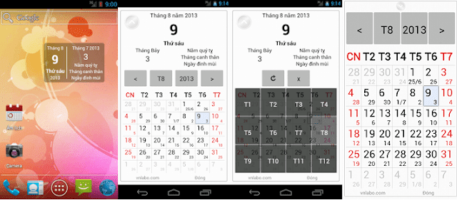 5 ứng dụng lịch âm, lịch vạn niên, widget lịch cho android