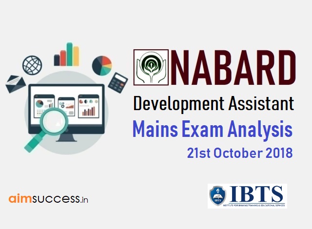NABARD Development Assistant Mains Exam Analysis 21 October 2018