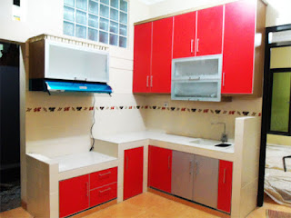 Koleksi Dapur Minimalis Warna Merah Nampak Cantik Modern Koleksi Dapur Minimalis Warna Merah
