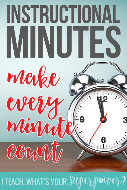 Instructional minutes are like gold! Make the most of your instructional minutes when planning your class schedule.