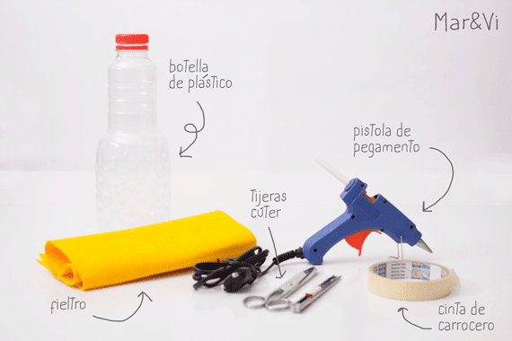 macetero de fieltro materiales