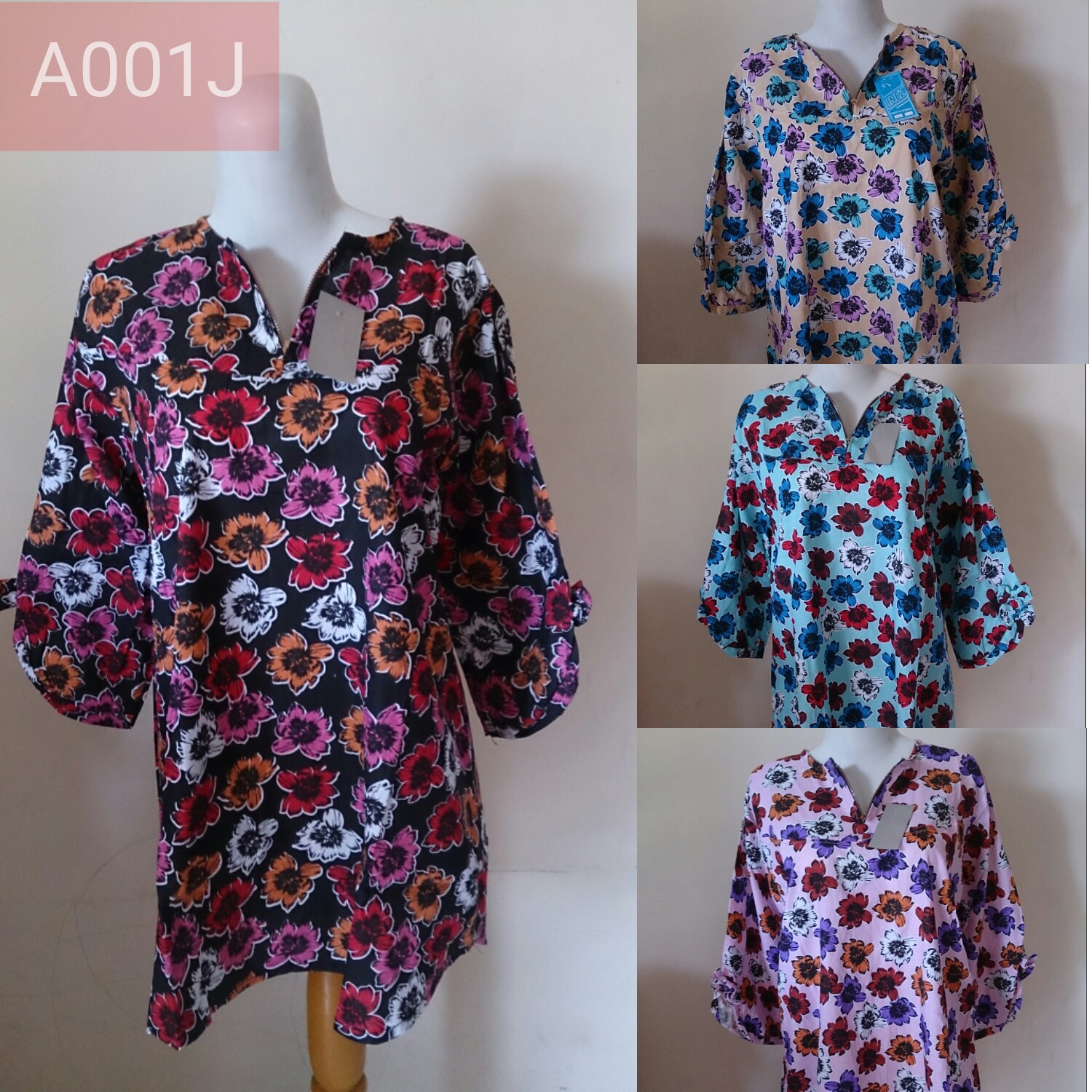 blus katun wanita polos dan motif terbaru Grosir Rok Panjang blus katun polos dan motif model terbaru harga grosir