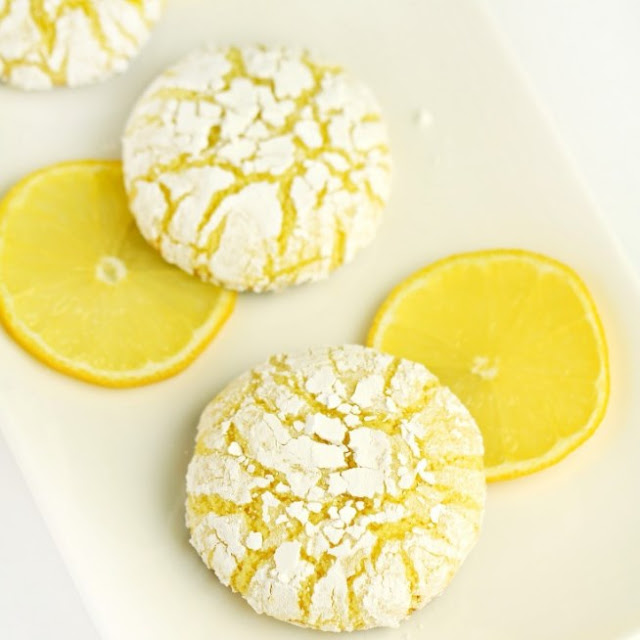 Lemon Crinkle Cookies #dessert #cookies