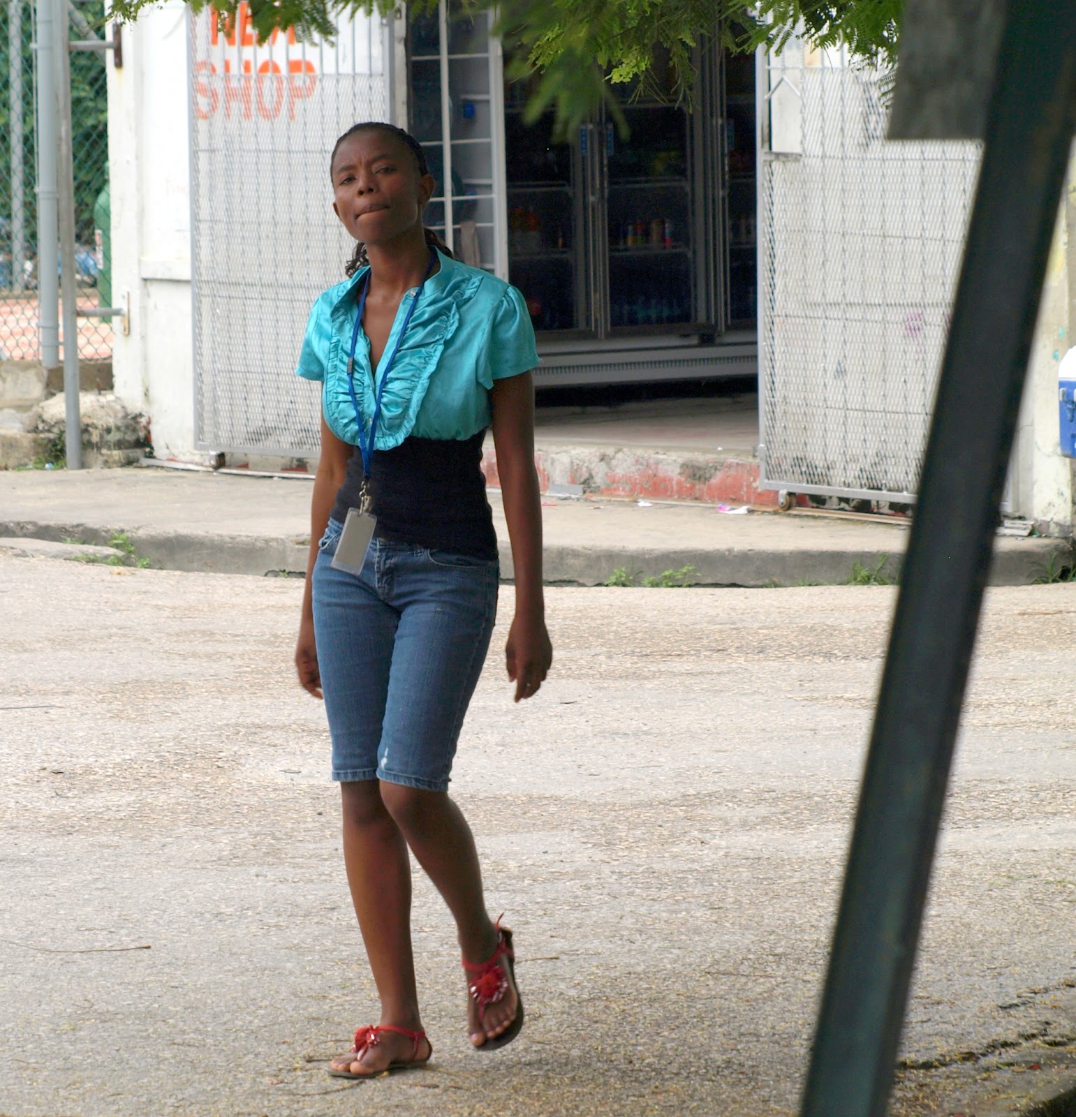 birdman photos: More Girls of Belize City: Girl with Badge and Tassels