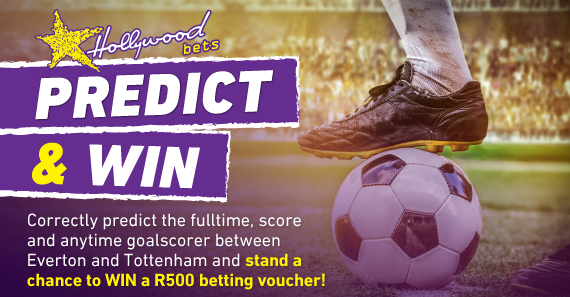 Predict & Win: Everton v Tottenham (T's & C's) Footballer stands on a soccer ball