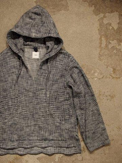 ts(s) "Loose Fit Pullover Parka in Navy Knitty Dobby Cotton*Nylon Cloth"