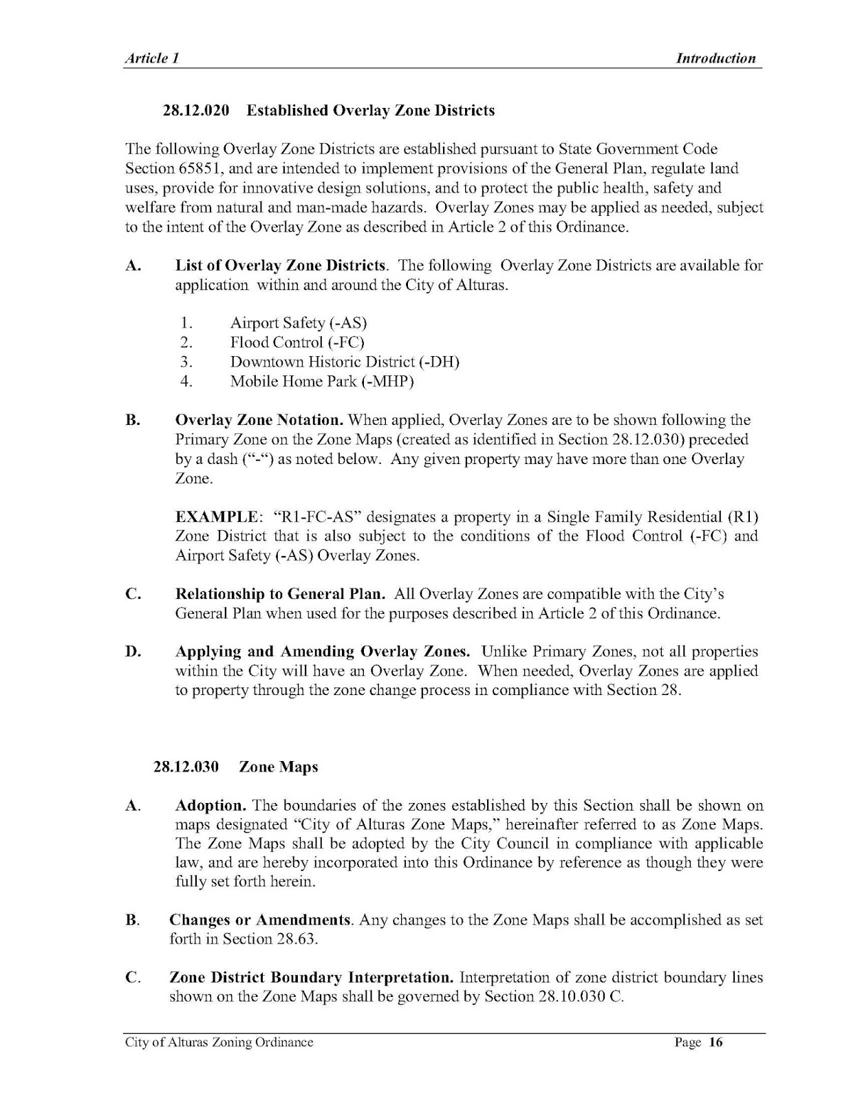 Andersen Planning SAMPLE Zoning Ordinance