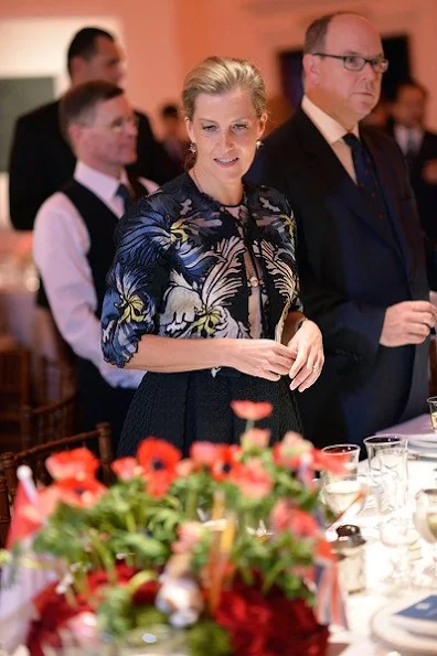 Countess Sophie of Wessex, Prince Albert II of Monaco and Prince Alwaleedbin Talal Al Saud attends the Prince Albert II of Monaco Foundation Dinner 