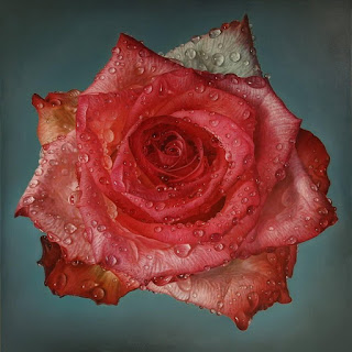 flores-rosas en-cuadros-hiperrealistas pinturas-flores-hiperrealismo
