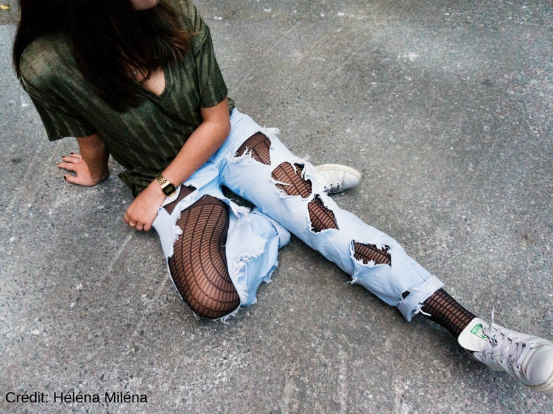 Tights and jeans with holes Fashionmylegs The tights and hosiery blog