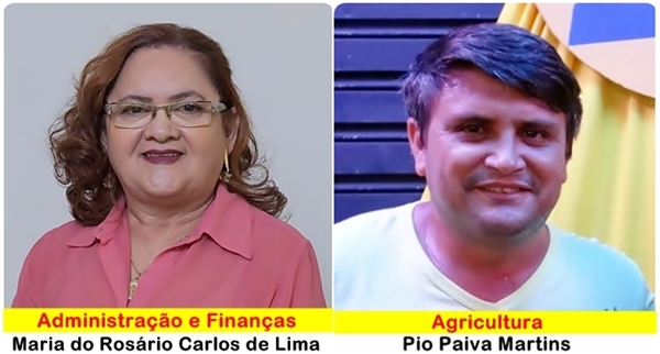 Groaíras: Conheça os novos secretários municipais da administração Ueliton Vasconcelos / Angélica Matos