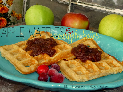 {I Think I Can} Apple Waffles, served with {I Think I Can} Cranapple Butter!