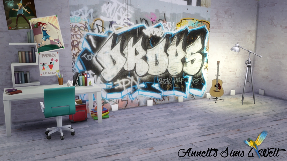 Sims 4 CC’s - The Best: Graffiti Walls by Annett85