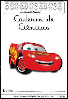 mcqueen Capa para caderno ciências Mcqueen