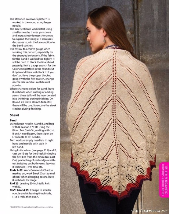Irish crochet & KNITTING SHAWL