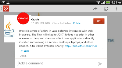 Oracle is aware of a flaw in Java software integrated with web browsers