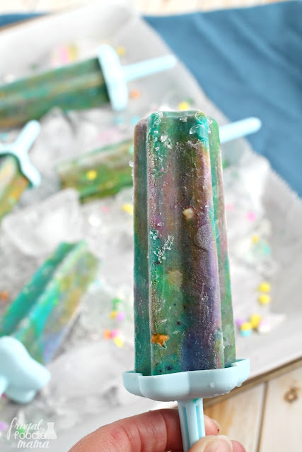 These magical Unicorn Yogurt Pops are the perfect frosty & healthy treat for back to school.