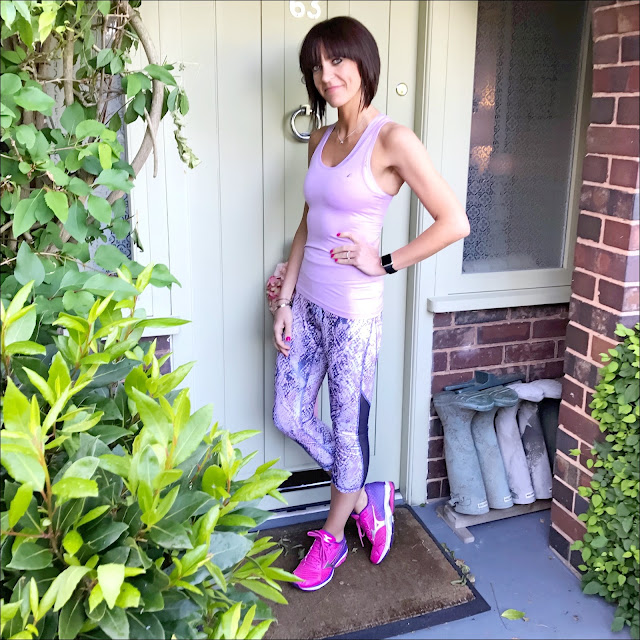 my midlife fashion, tesco f and f clothing, davina mccall sportswear, active zip through hoodie, active space dye light impact crop top, active racerback vest, active snake print mesh panel cropped leggings