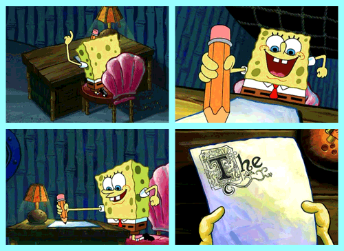 Spongebob procrastination transcript image