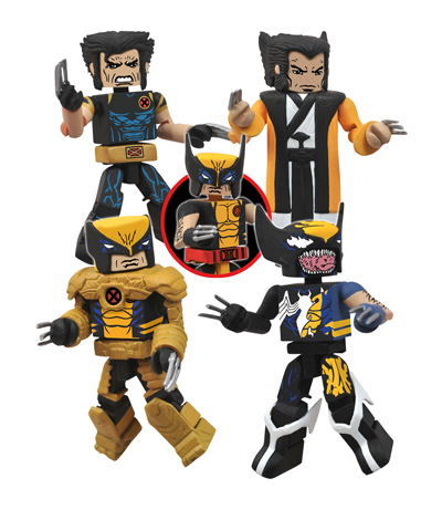 San Diego Comic-Con 2013 Exclusive “Wolverine Saga” Marvel Minimates Box Set - Ultimate Wolverine, Logan-san, Spacesuit Wolverine & Symbiote Wolverine