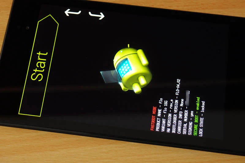 【Nexus7(2013) 】Android 5.0(Lollipop) ファクトリーイメージを焼く 1