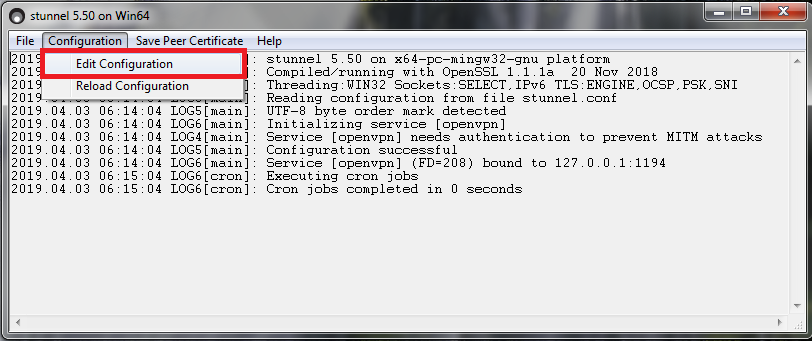 configuring stunnel configuring stunnel