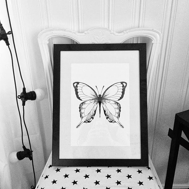 Art print fjäril, fjäril print, fjärils tavla, grafiska tavlor, illustration, illustrationer, konst, art, artwork, inredningsblogg