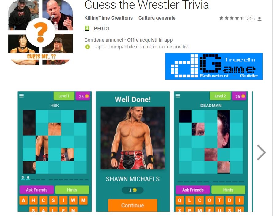 Soluzioni Guess the Wrestler Trivia | Tutti i livelli risolti con screenshot soluzione