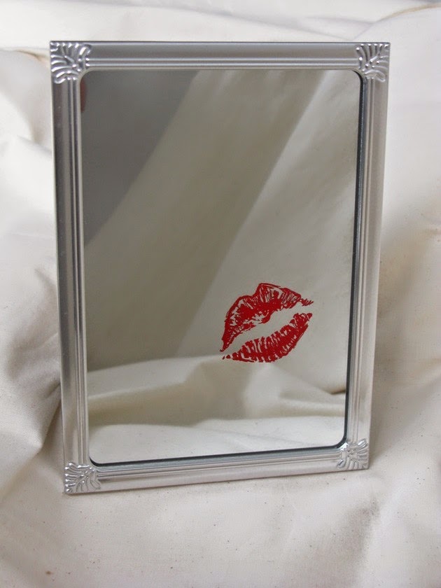 Oh, No! Mama's Off Her Meds, Again. Lip Prints On The Mirror