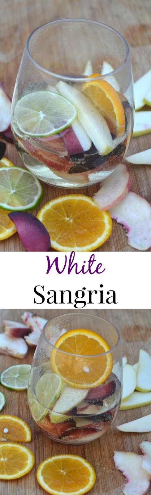 Customize this Simple White Sangria with your favorite fruits for a delicious beverage on a hot day! www.nutritionistreviews.com