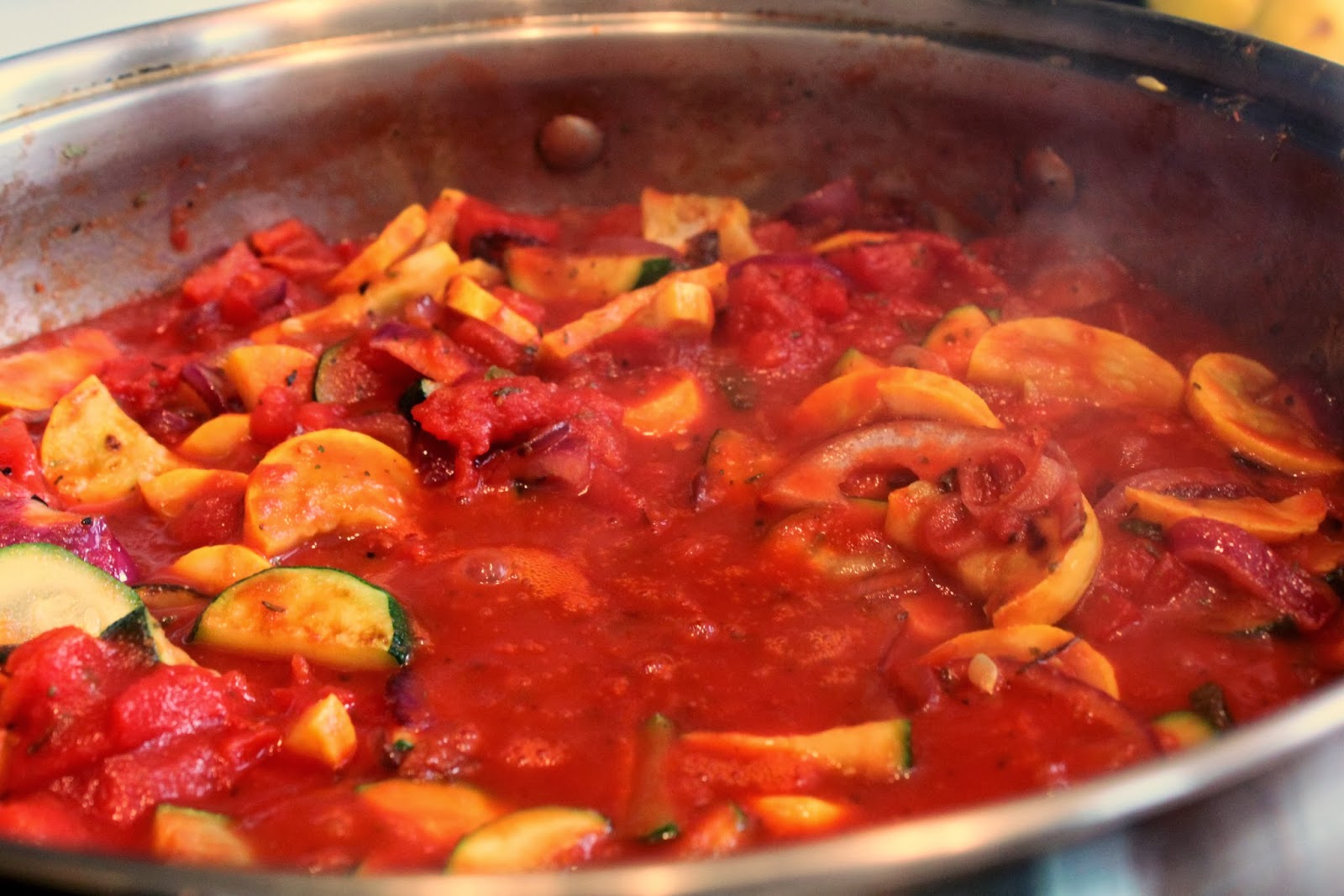 Vegetable Ragu with Creamy Mascarpone Polenta - A Feast For The Eyes