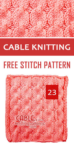 Cable Knitting Free Stitch Pattern 23 Cable Knitting Free Stitch Pattern 23