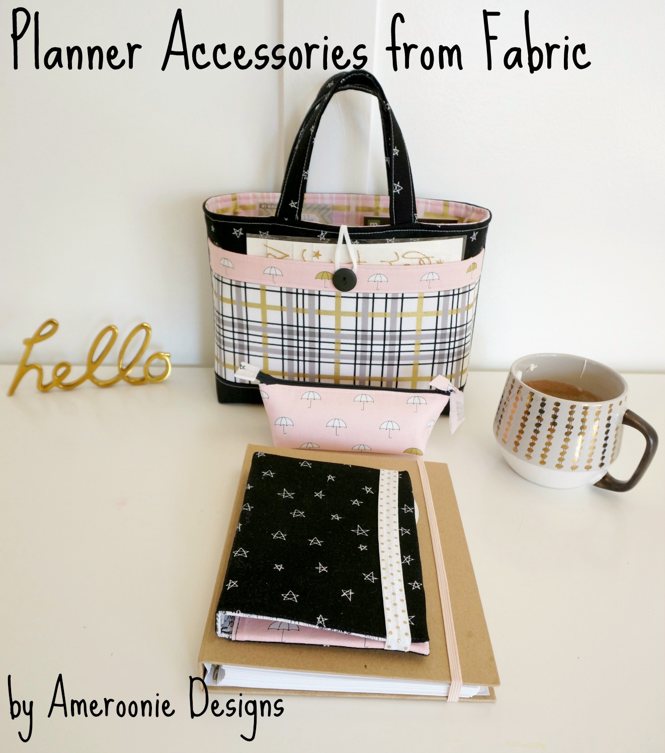 Fabric Planner Accessories from When Skies are Gray Fabric - Ameroonie  Designs
