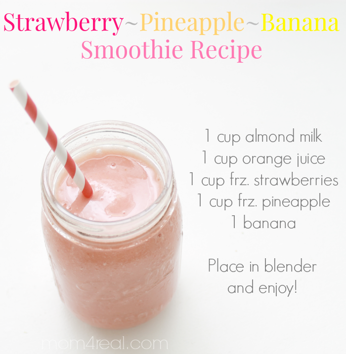 STRAWBERRY PINEAPPLE BANANA SMOOTHIE foodyeats