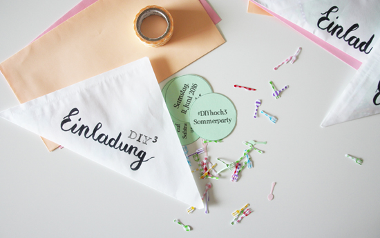 binedoro Blog, DIY, Einladung, Party, Handlettering, stempeln, Typografie, Konfetti, Besteck, Sommer binedoro Blog, DIY, Einladung, Party, Handlettering, stempeln, Typografie, Konfetti, Besteck, Sommer