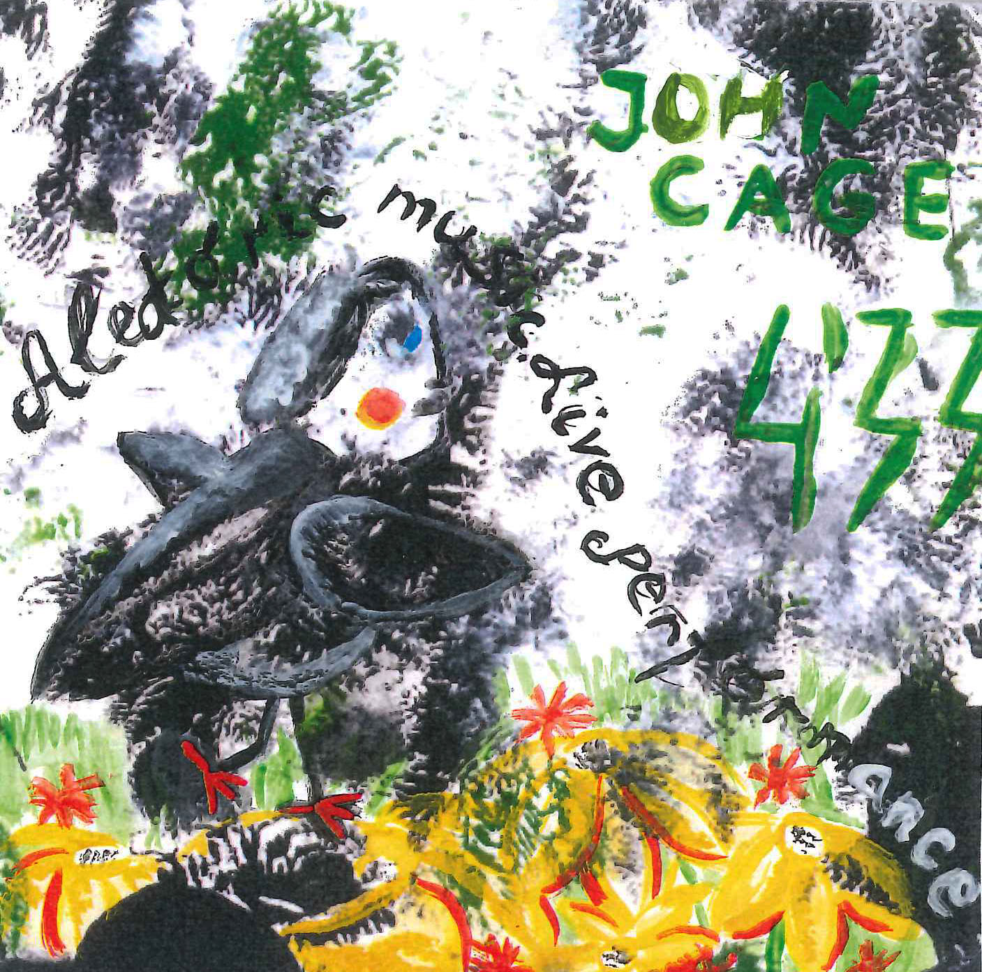 Ieva Gudonyte: Painting 'John Cage. Aleatoric music 4'33' & Writing Poem