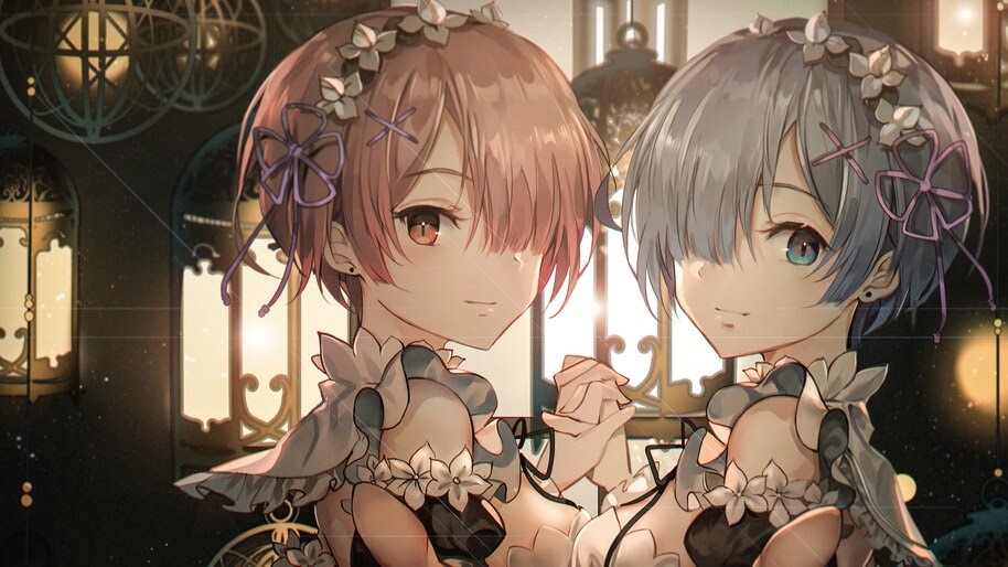 Anime, Girls, Maid, Ram, Rem, Re:Zero, 4K, #4.2704