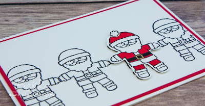 Cookie Cutter Santa's In A Row Get the instructions and materials to make this card here