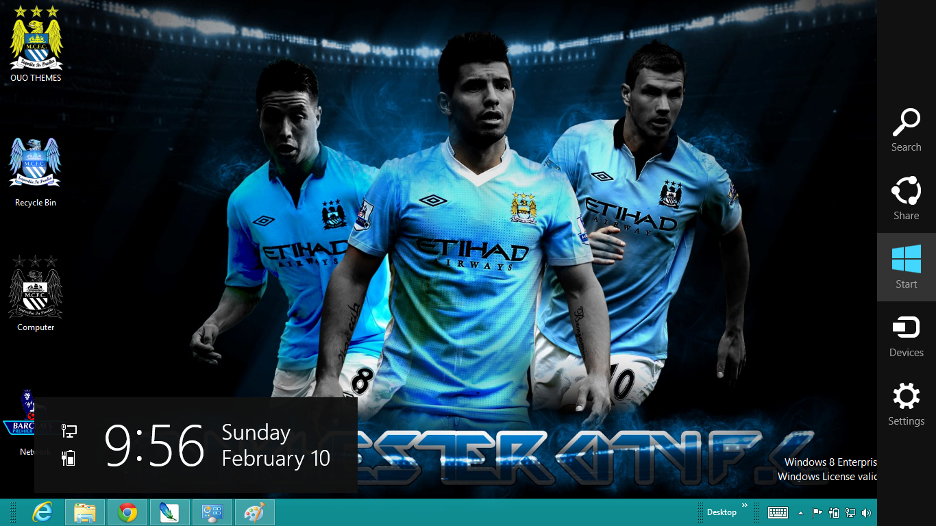 Manchester City Fc Theme For Windows 7 And 8 Ouo Themes