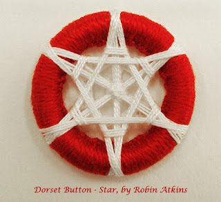 Dorset button, star pattern designed by Robin Atkins