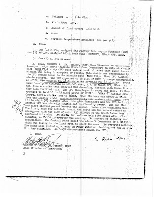 UFO Report Minot AFB 8-25-1966 (Pg 3)