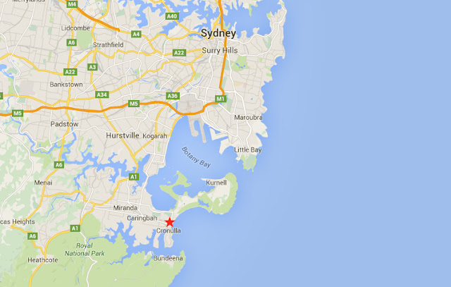 Location of Cronulla, NSW. Map marking the location of Cronulla, NSW.