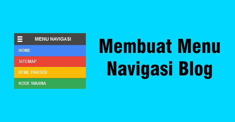 Cara Membuat Menu Navigasi Blog Horizontal Sederhana - Dua Rupa