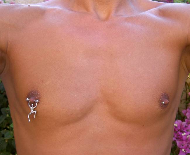 Pierced Nipples Men 19